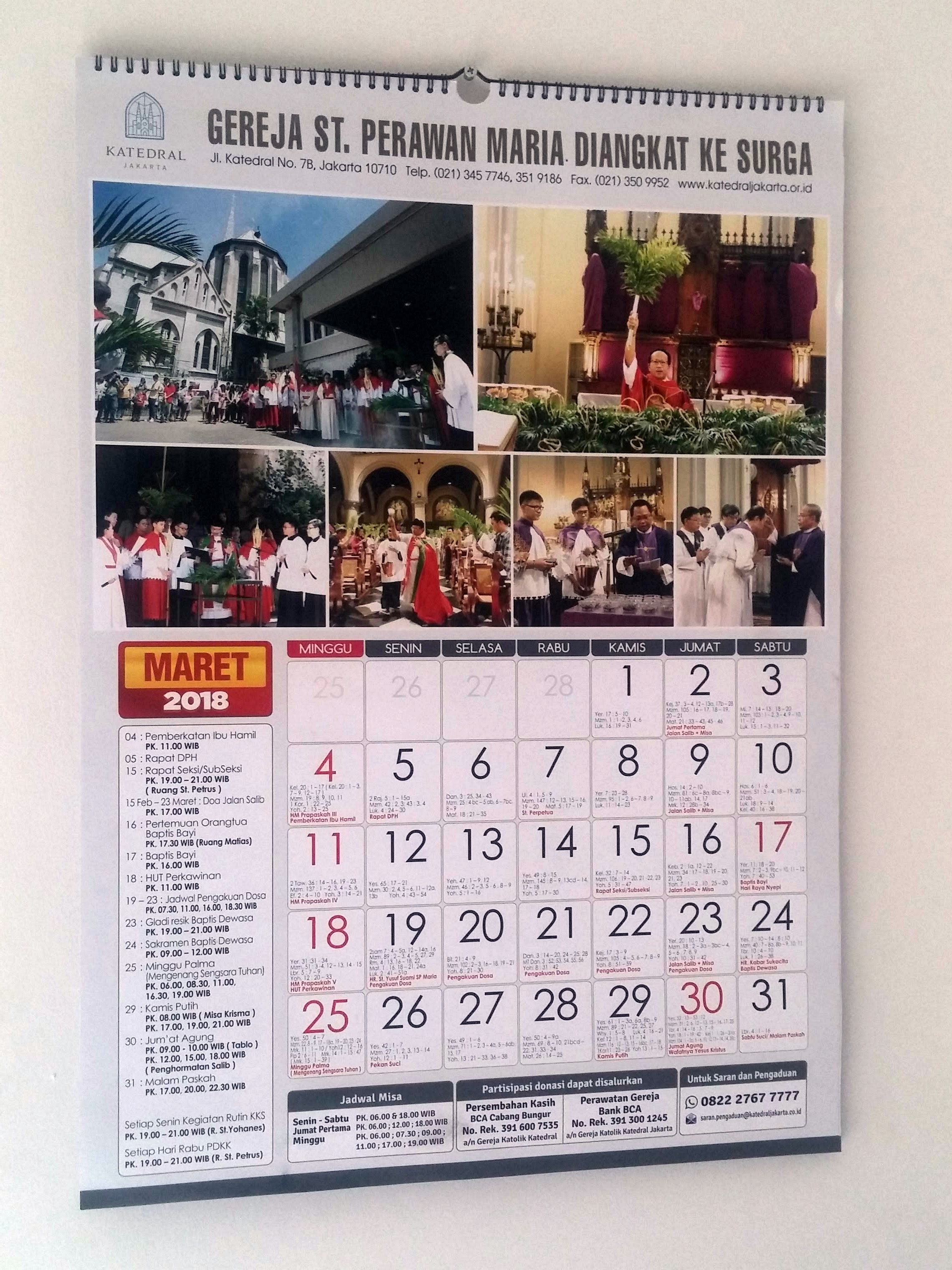 A calendar with different events marked
