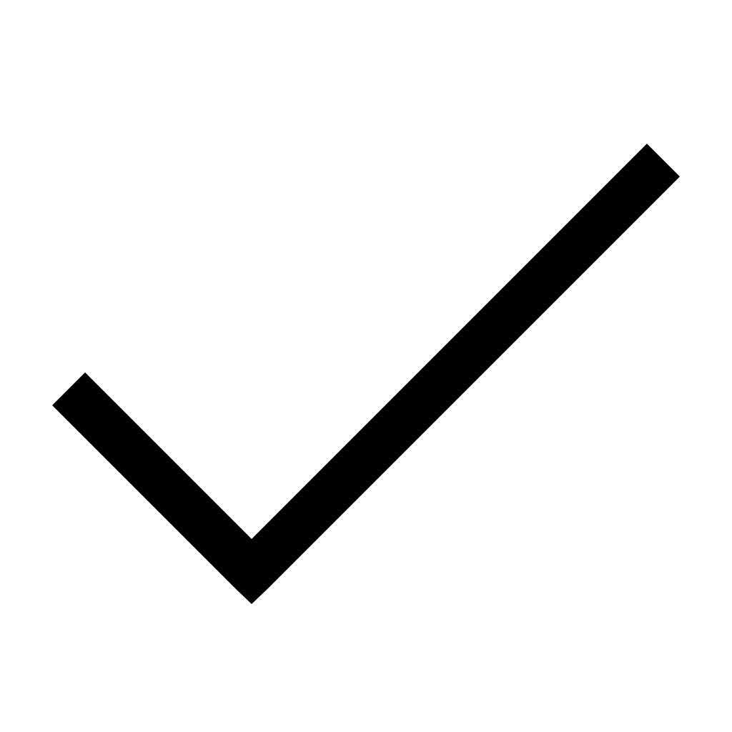 A checkmark symbol