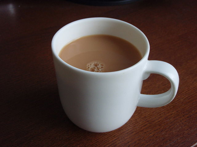 A coffee cup or a coffee mug.