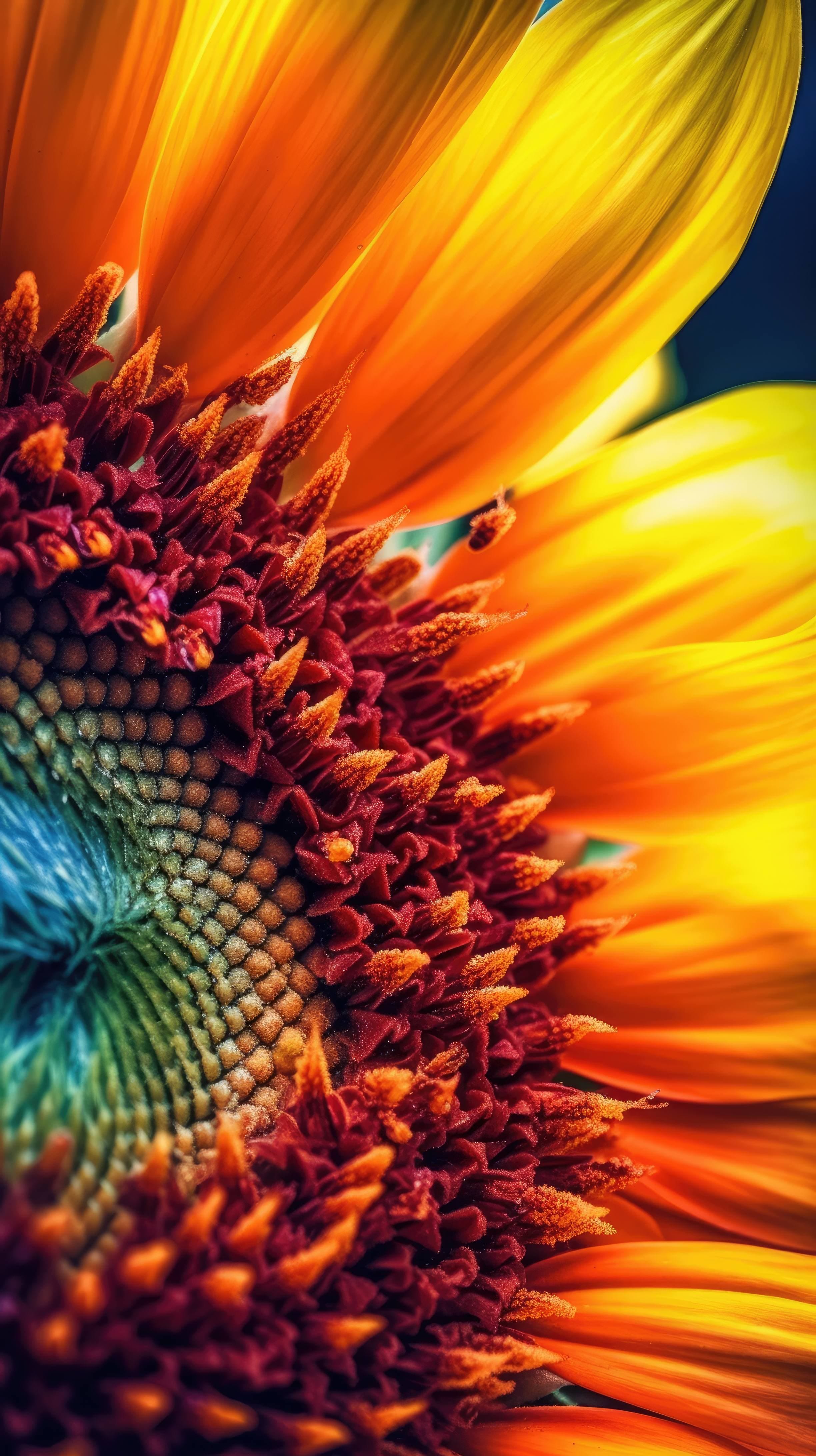 A colorful sunflower
