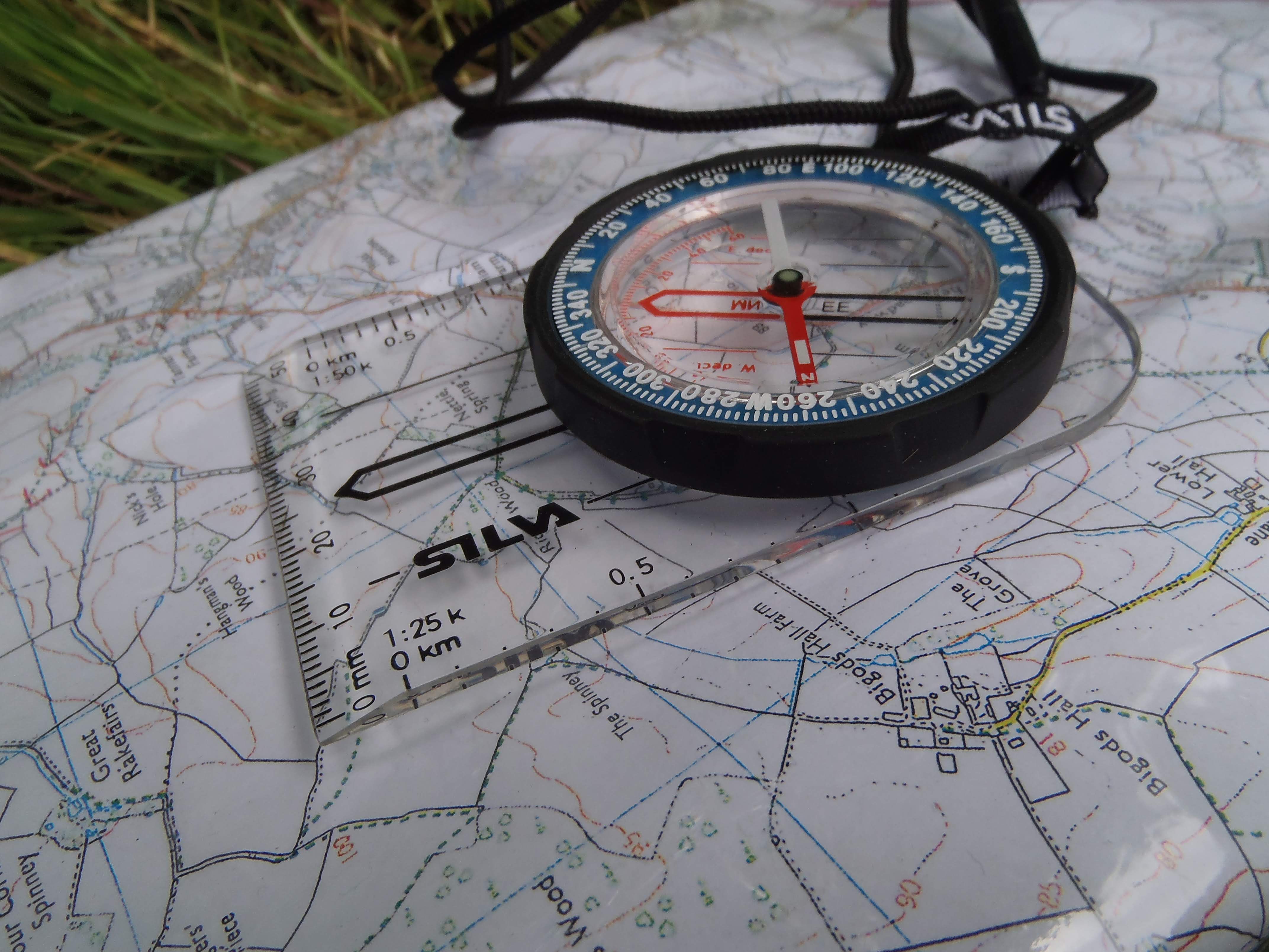 A compass or a map.