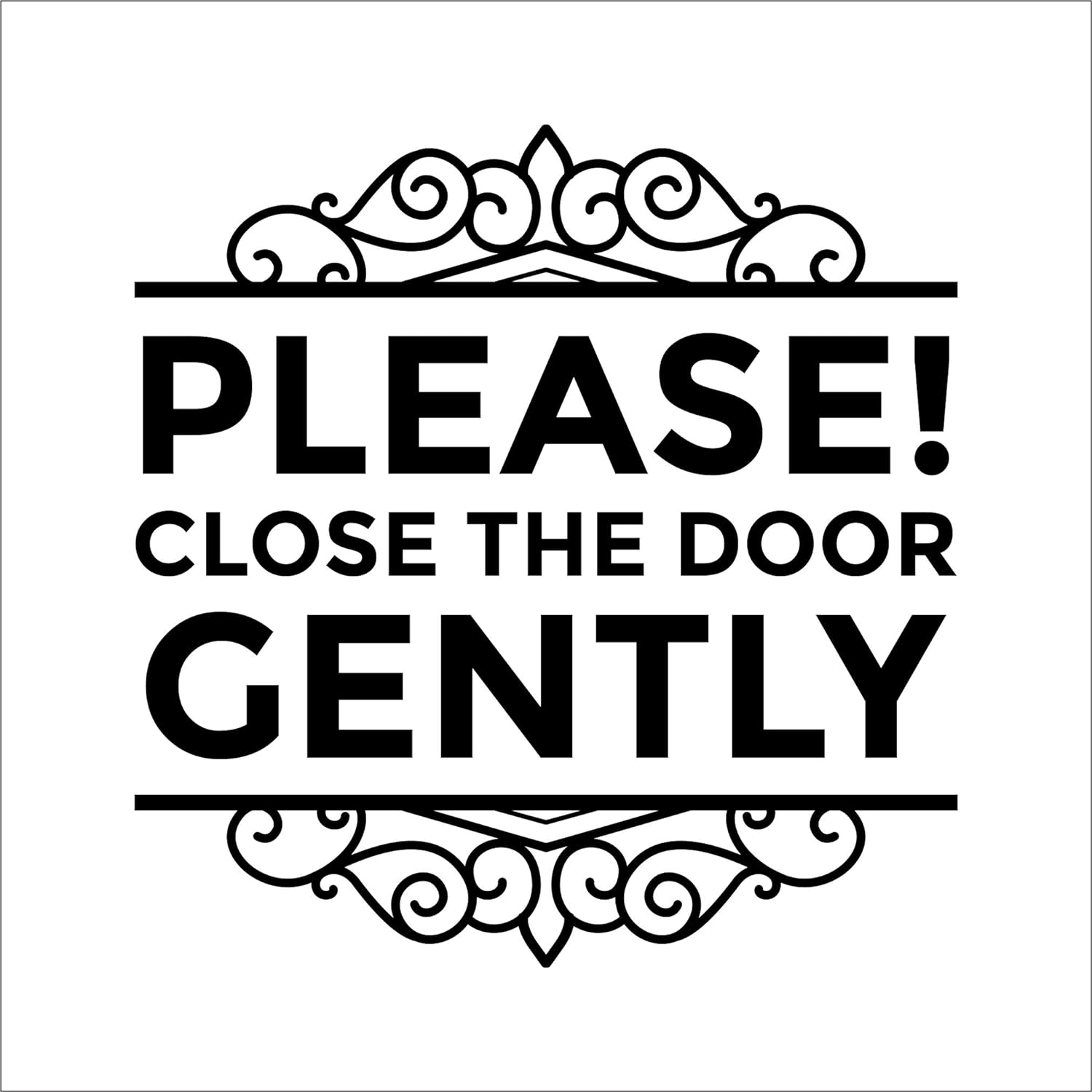 A gently closed door.