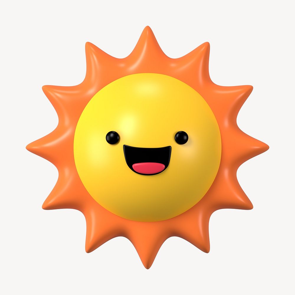 A smiling sun emoji