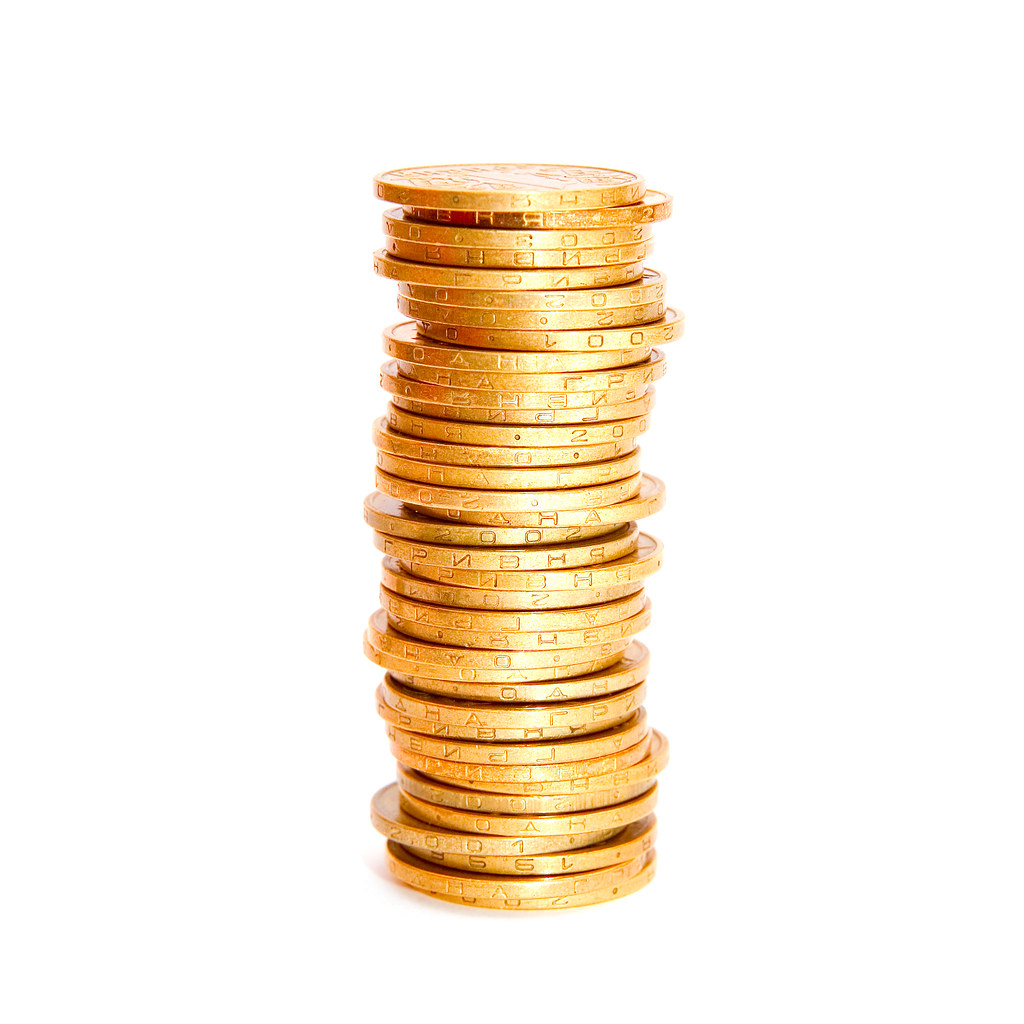 A stack of coins.