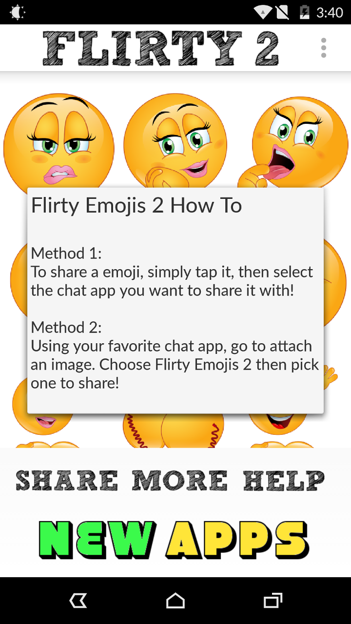 A text message conversation with flirty emojis.