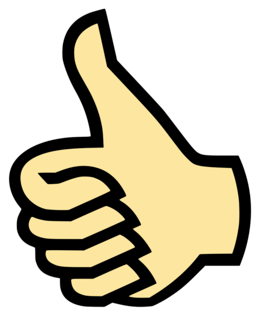 A thumbs up symbol.