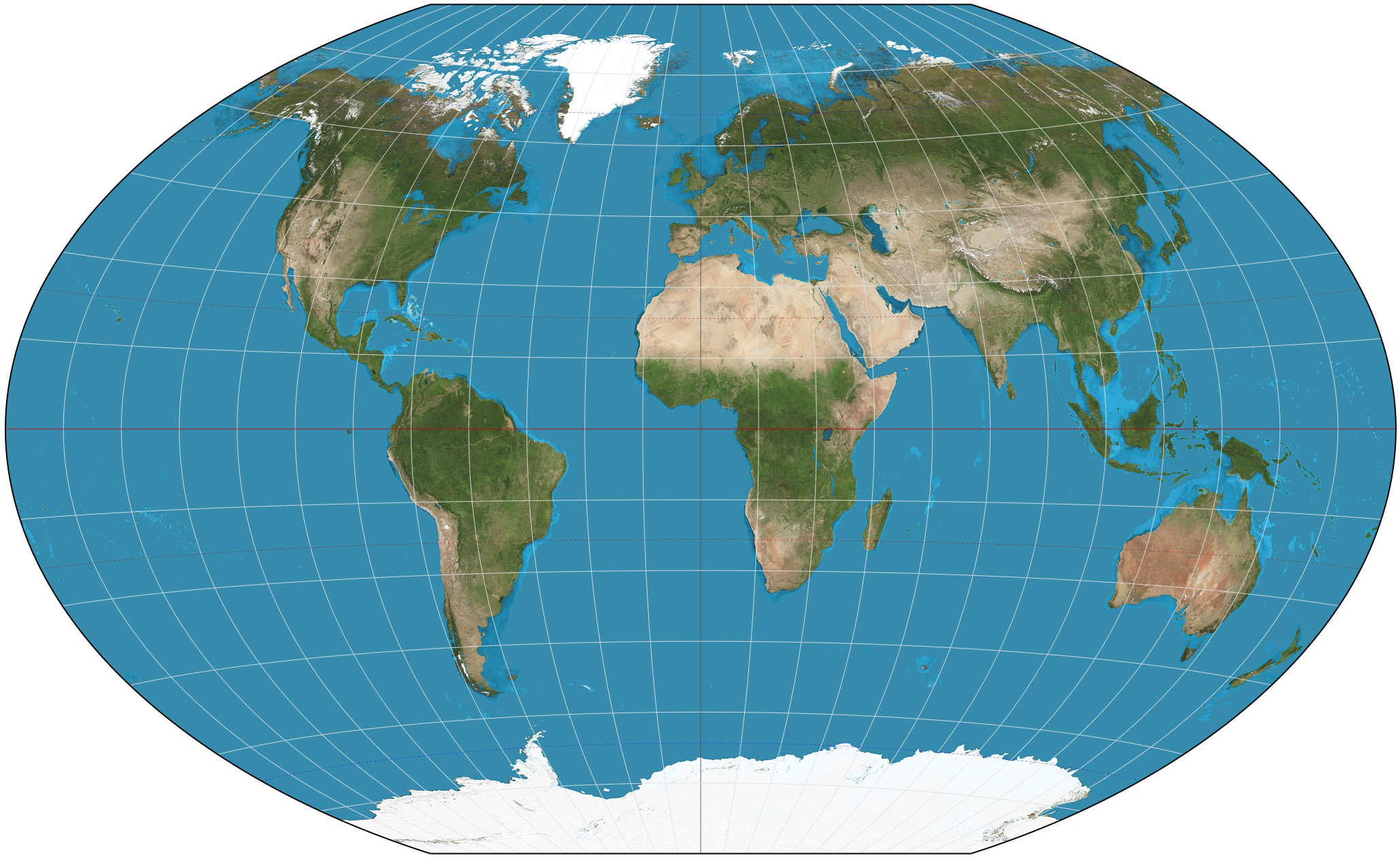 A world map or globe.
