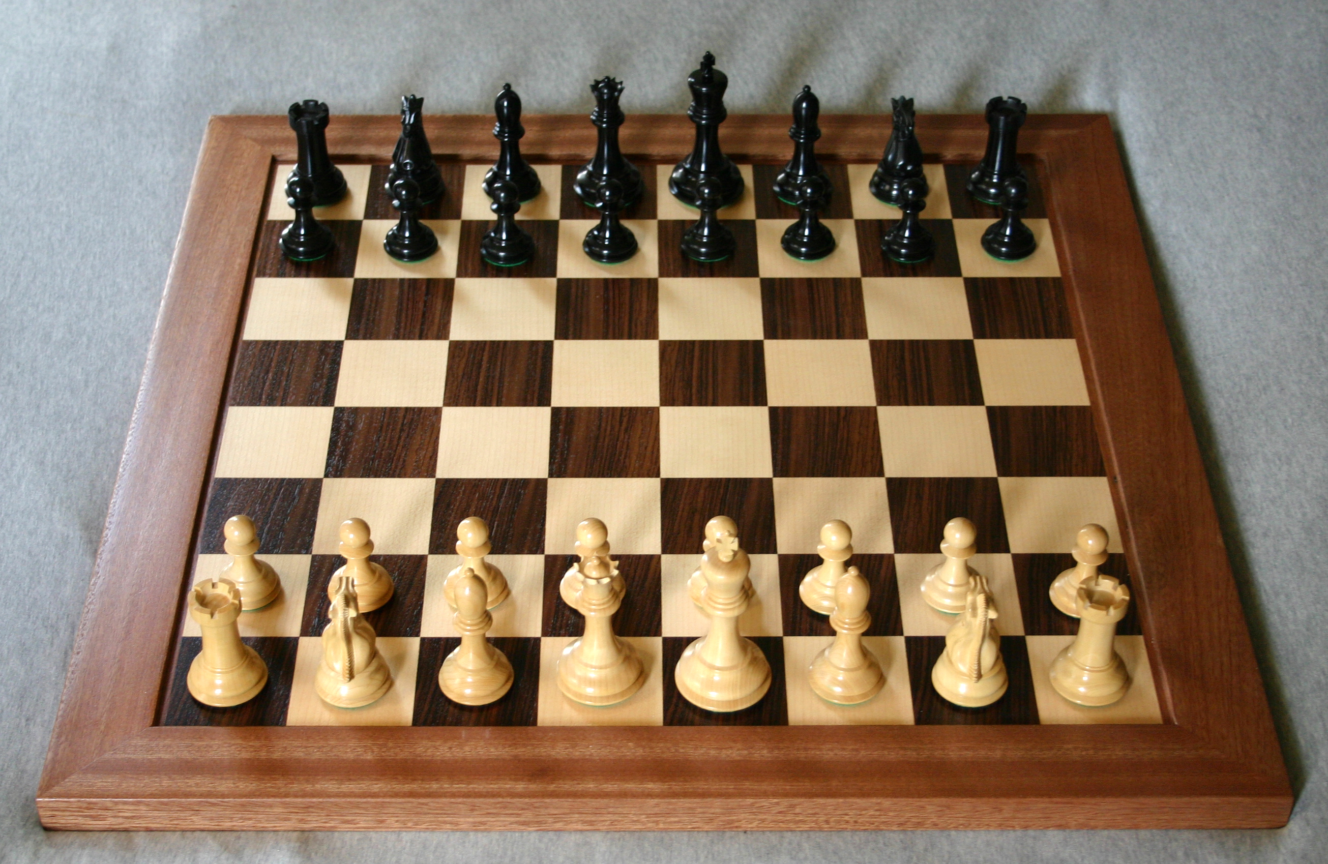 Chess board with unexpected pieces