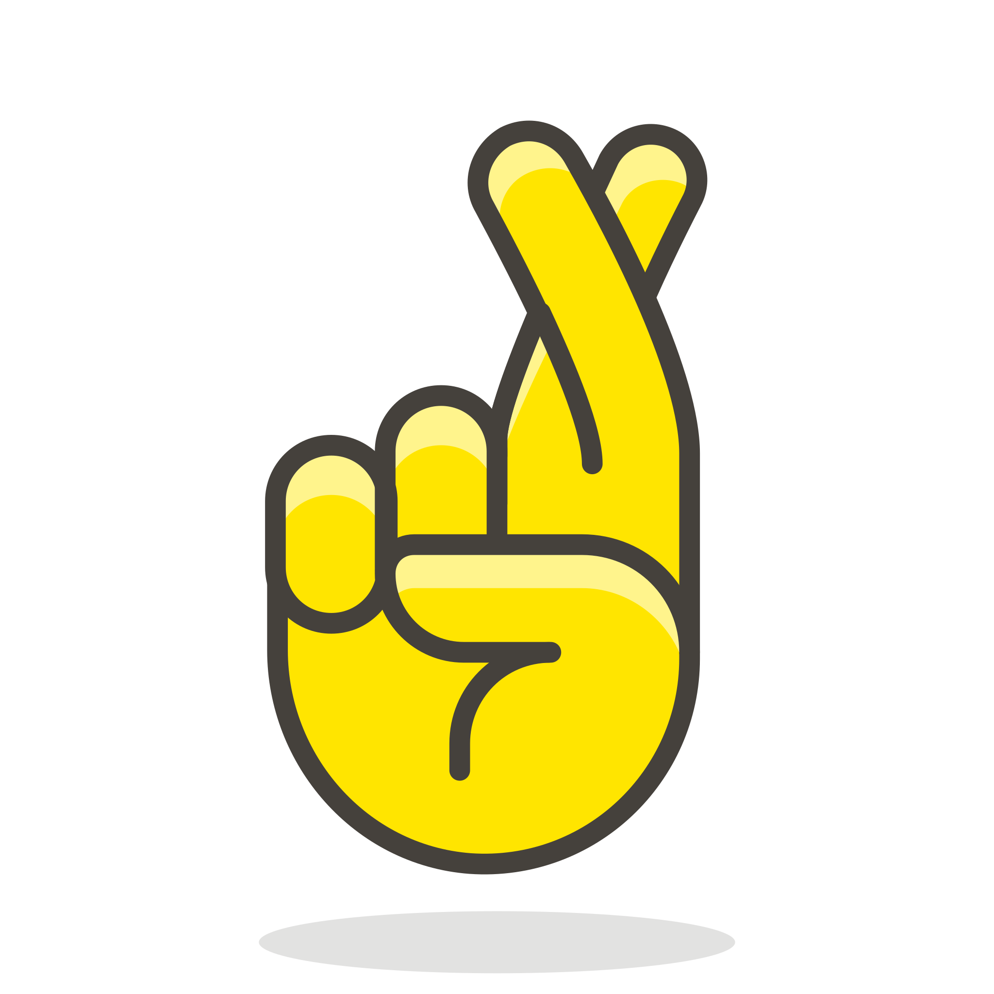 Crossed fingers emoji