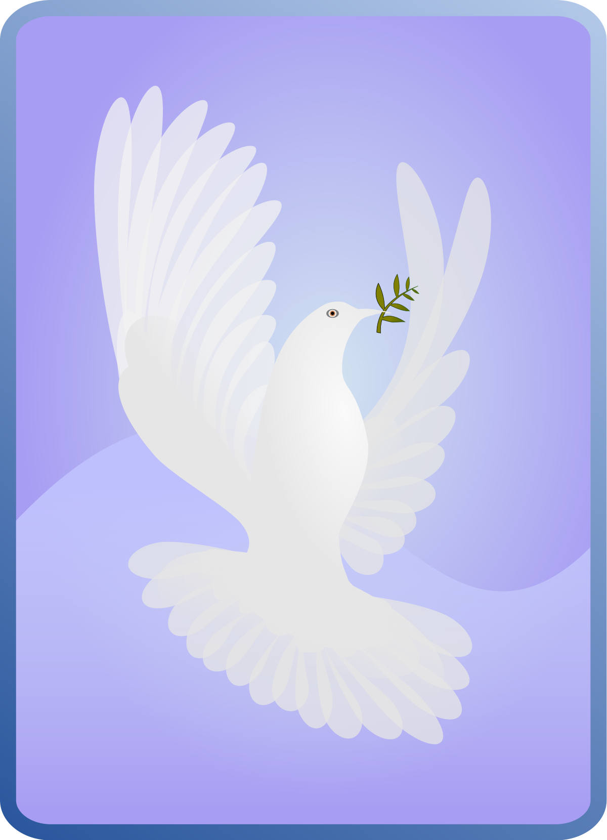 Dove carrying olive branch