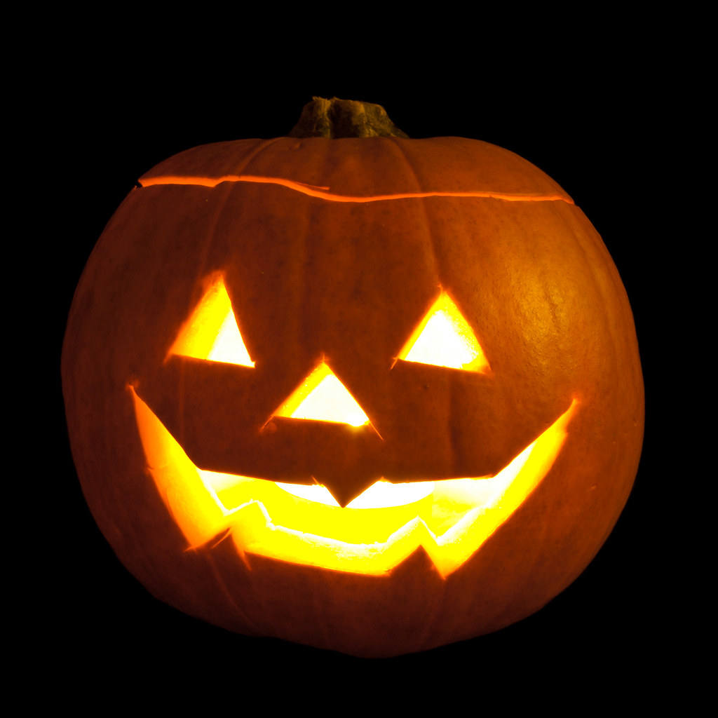 Jack-o'-lantern with a personalized message
