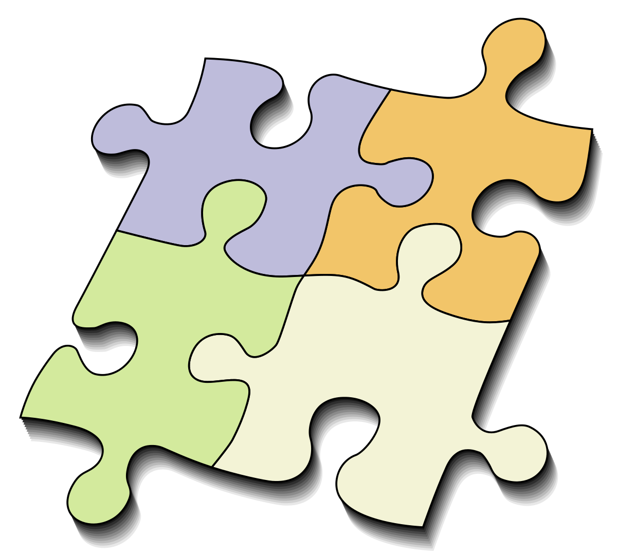 Jig puzzle pieces
