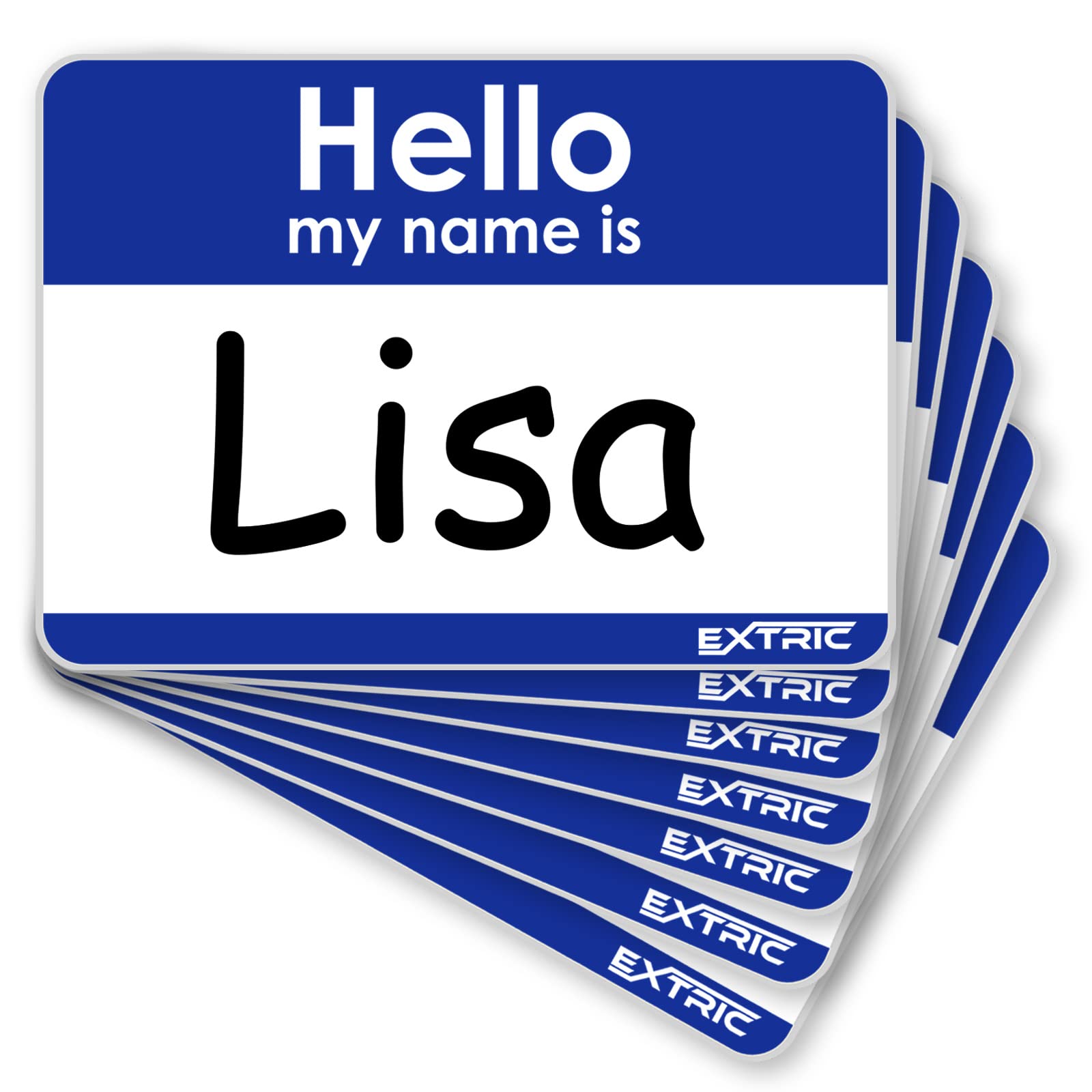 Name tag with Hello, my name is [Your Name]
