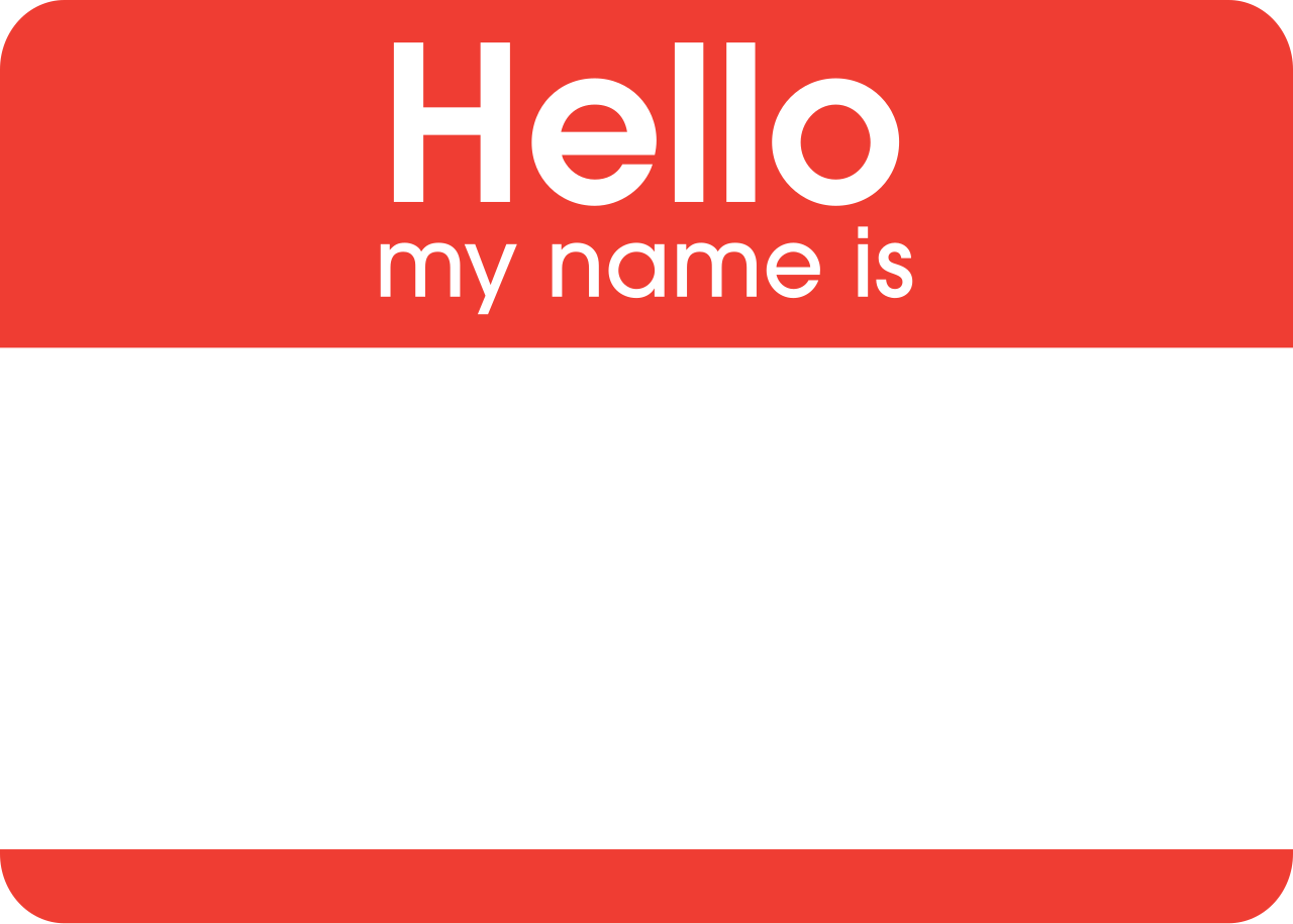 Name tag with Hello, my name is...