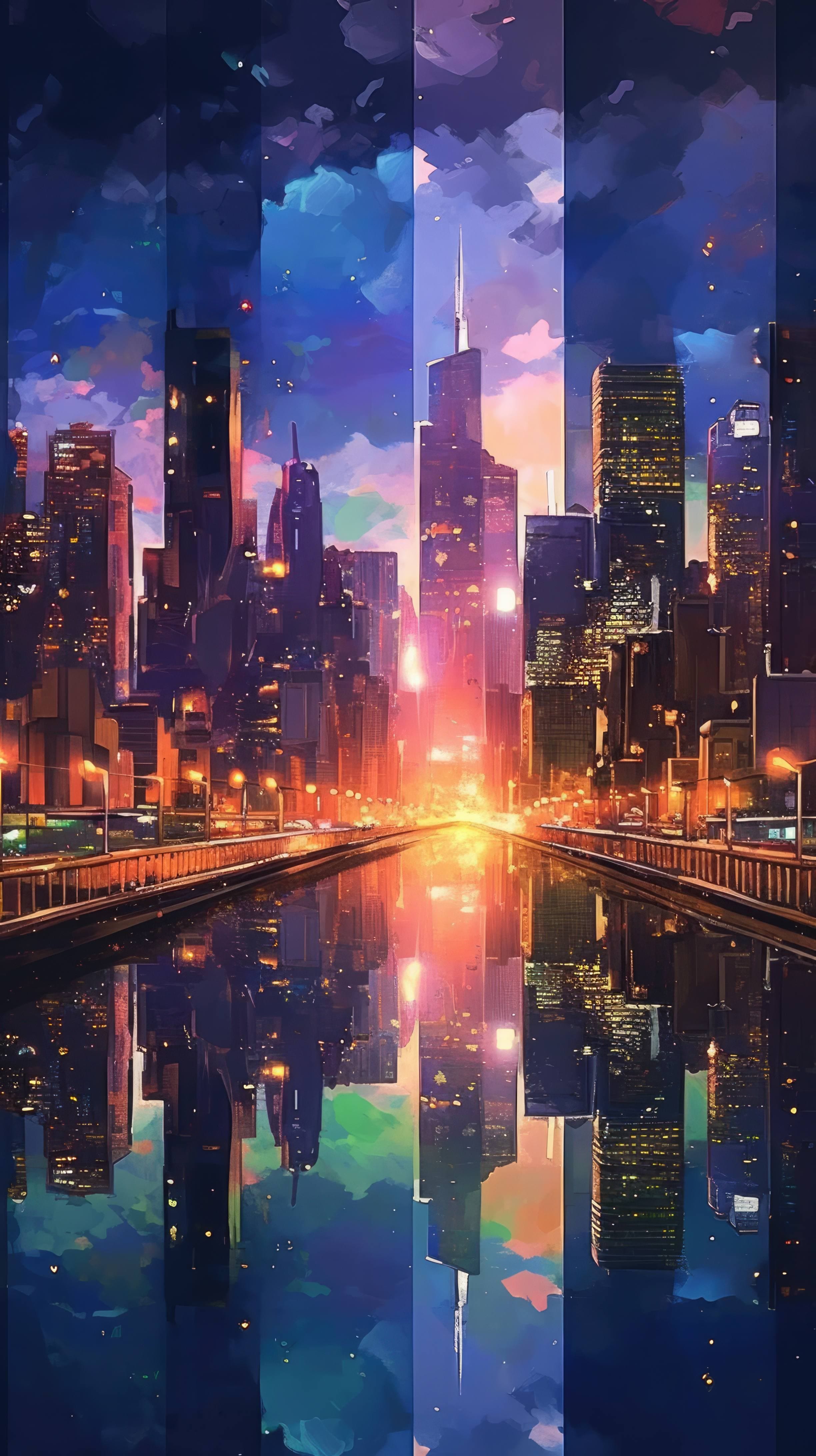 Nighttime cityscape