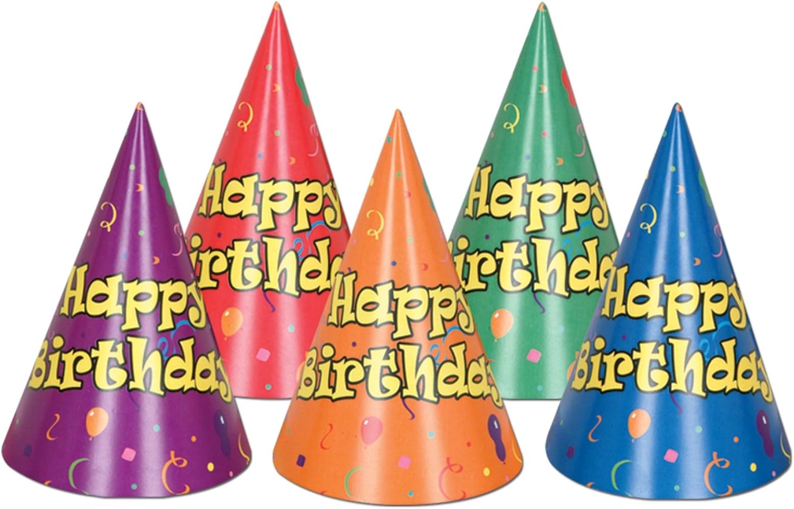 Party hats and confetti
