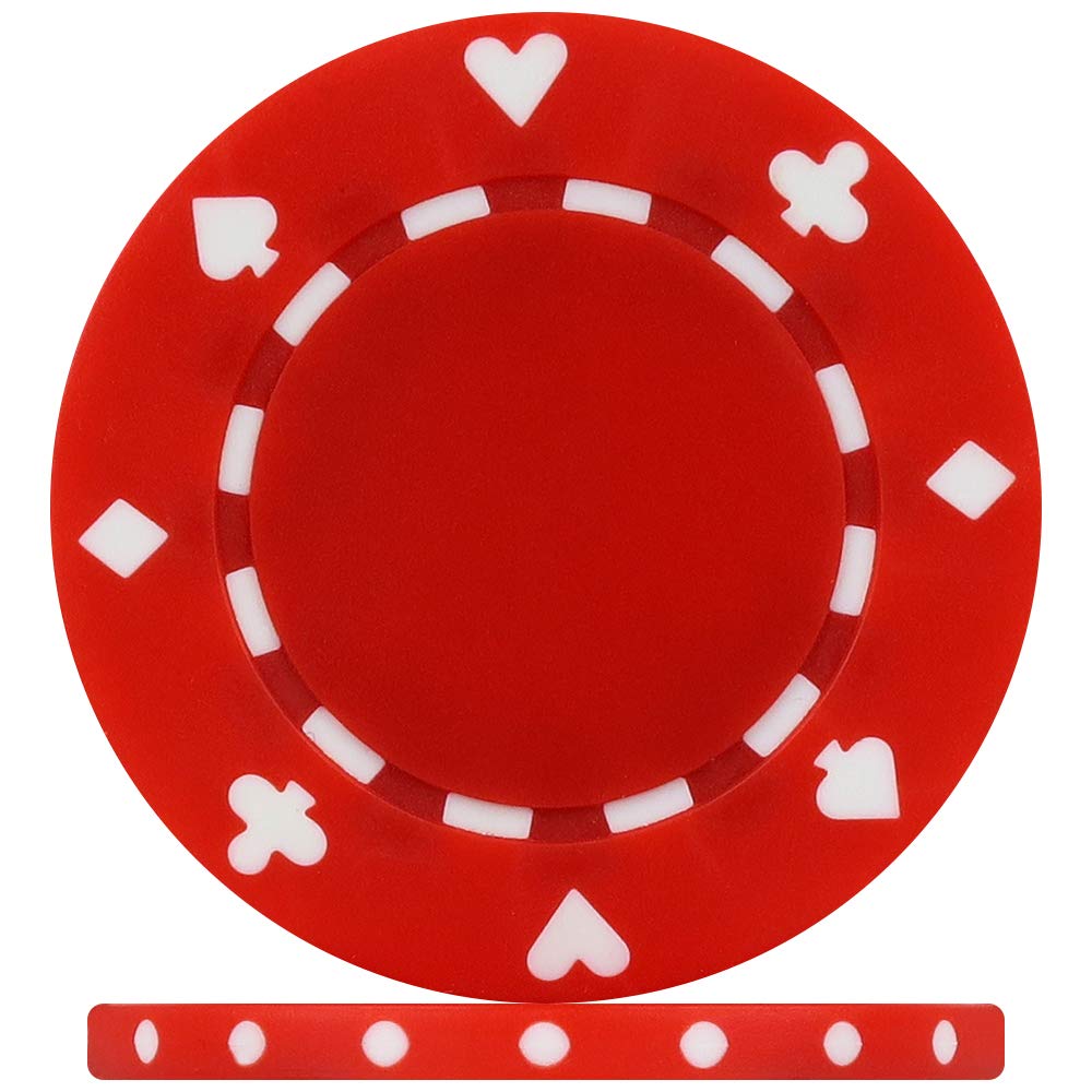 Poker chips with a smiley face on one side