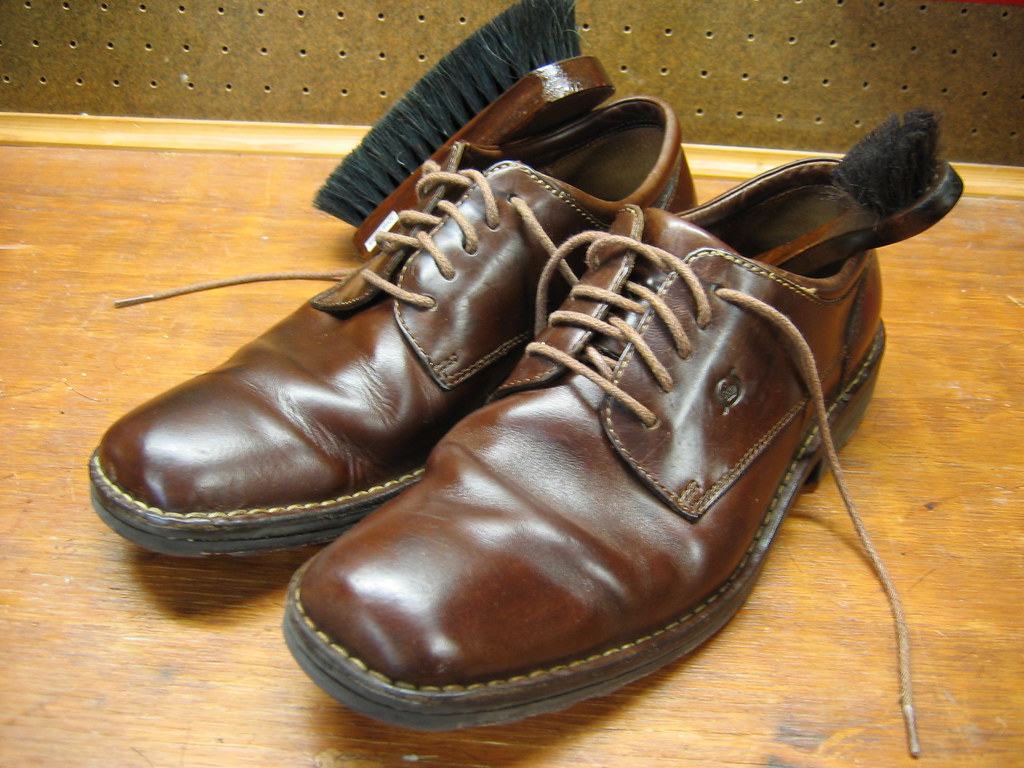Polished shoes