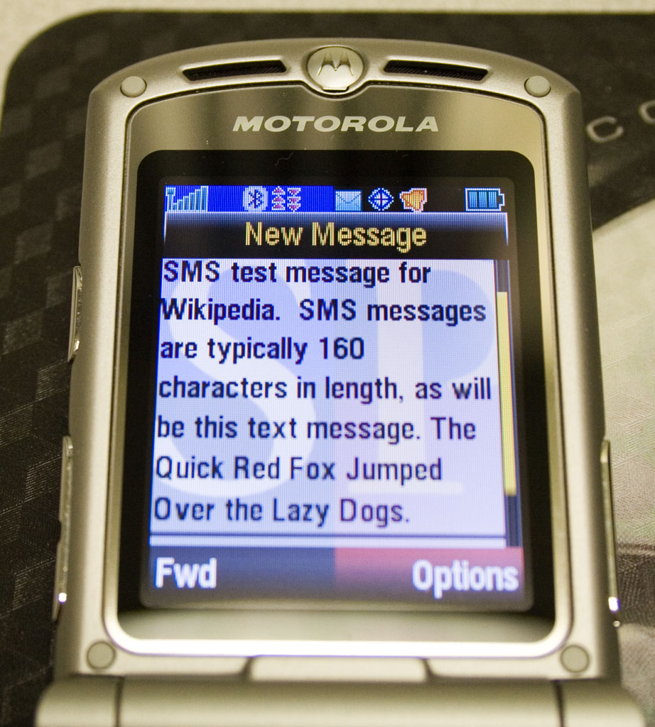 Smartphone with text messaging app open