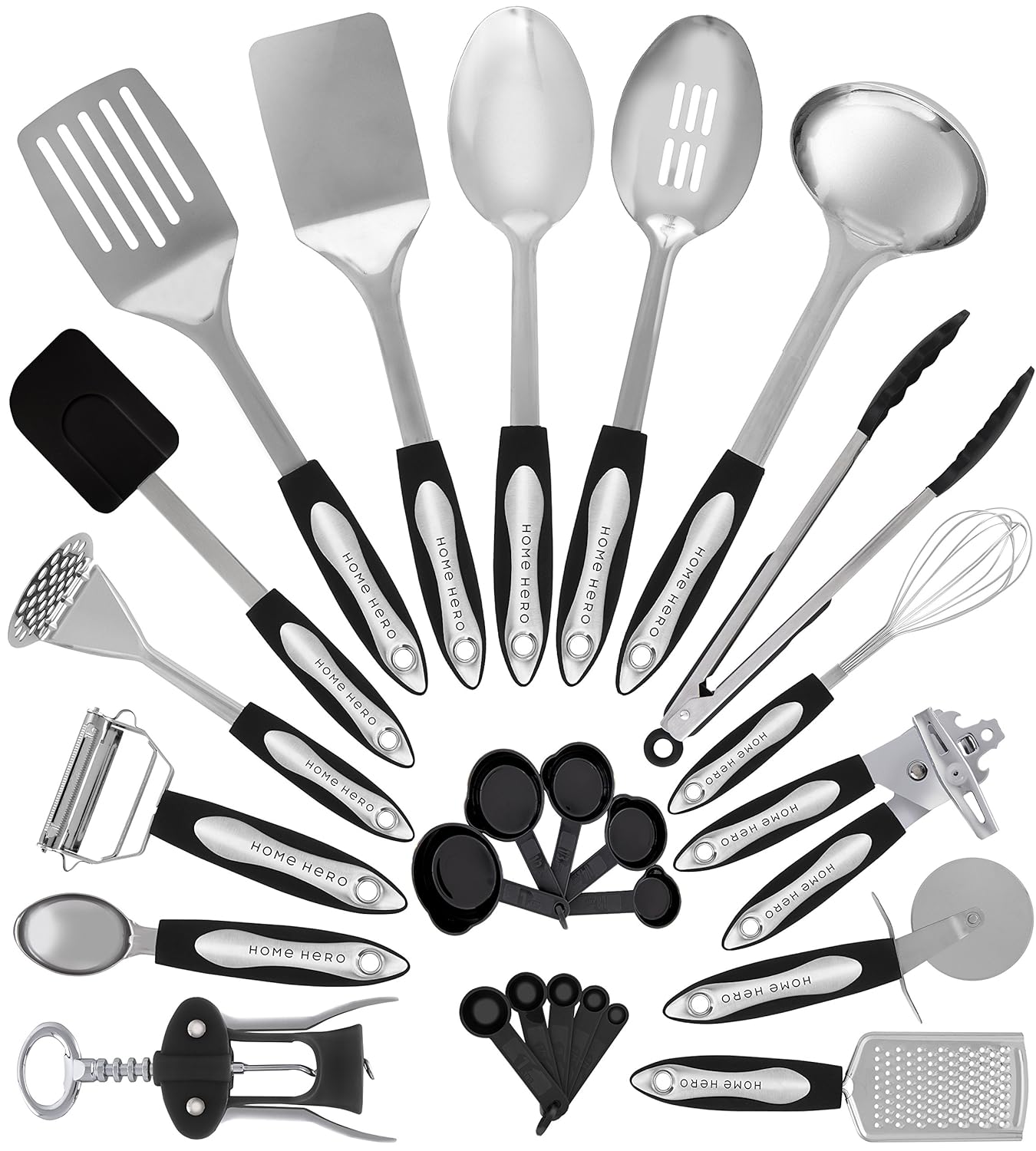 Stack of kitchen utensils