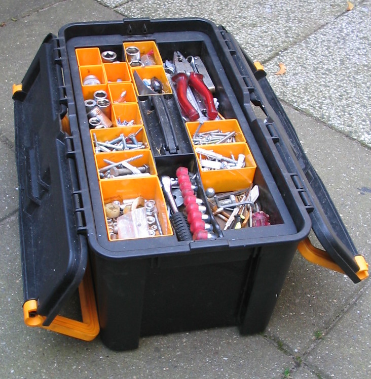 Toolbox with various installation tools