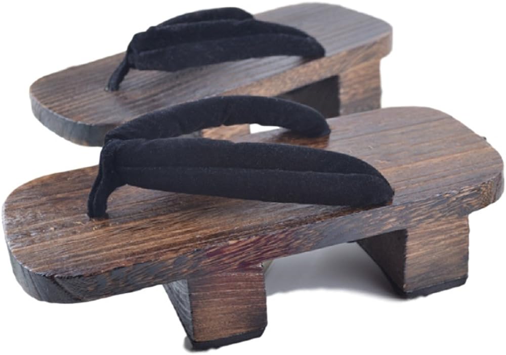 Traditional Japanese wooden sandals (geta)