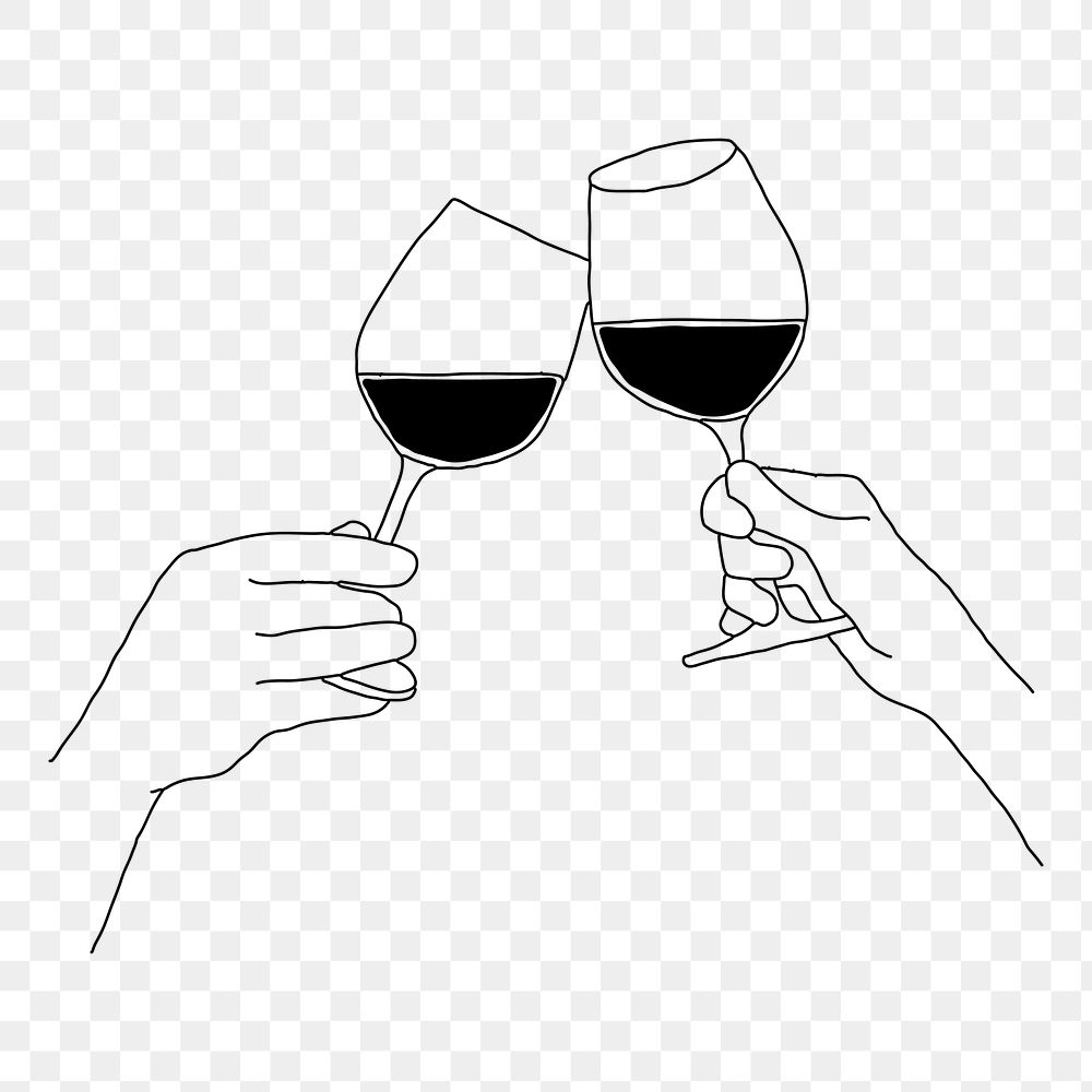 Virtual glass raised suggests an image of two hands holding virtual glasses in a toast-like manner.